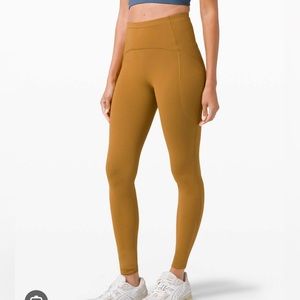 Worn once lululemon swift speed high tight 28” size 8 spiced bronze